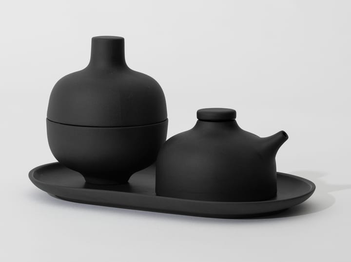 Sand μπουκάλι για σως σόγιας 12 cl, Μαύρος πηλός Design House Stockholm