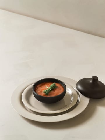 Sand μπολ με καπάκι M Ø12 cm - Μαύρος πηλός - Design House Stockholm
