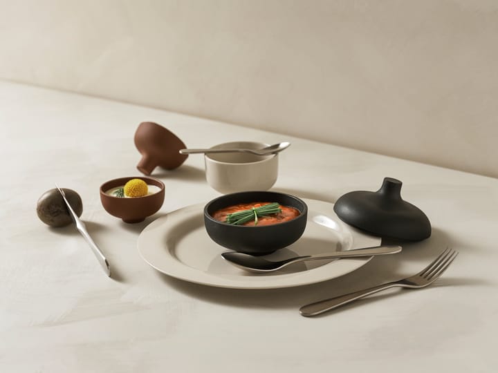 Sand μπολ με καπάκι M Ø12 cm, Μαύρος πηλός Design House Stockholm