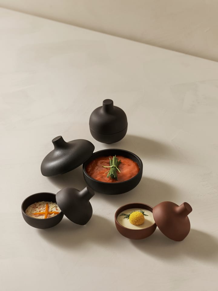 Sand μπολ με καπάκι S Ø8.2 cm, Κόκκινος πηλός Design House Stockholm