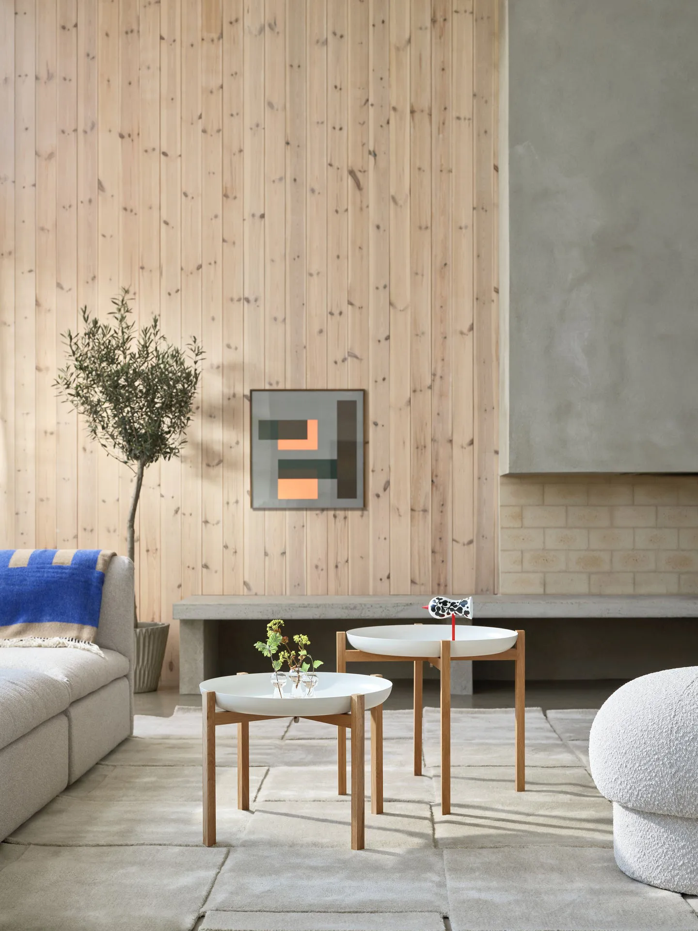 Tablo Table Set πλαϊνό τραπέζι, Low white Design House Stockholm