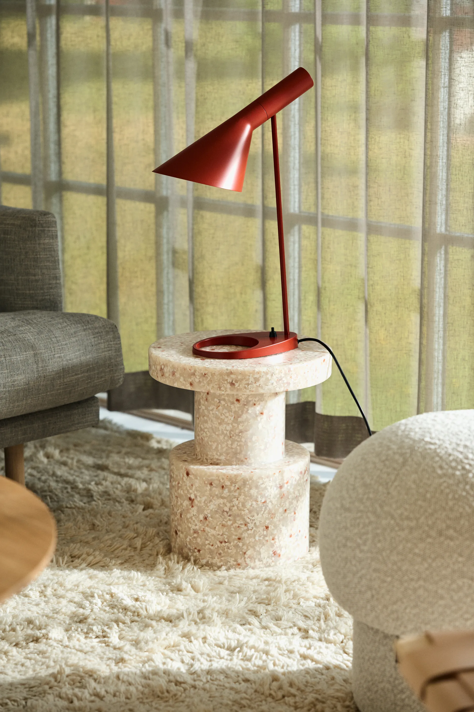 Uno πουφ Ø50 cm, Cream Design House Stockholm