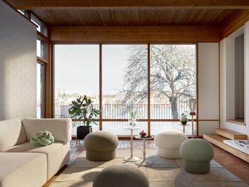 Uno πουφ Ø65 cm - Brown - Design House Stockholm