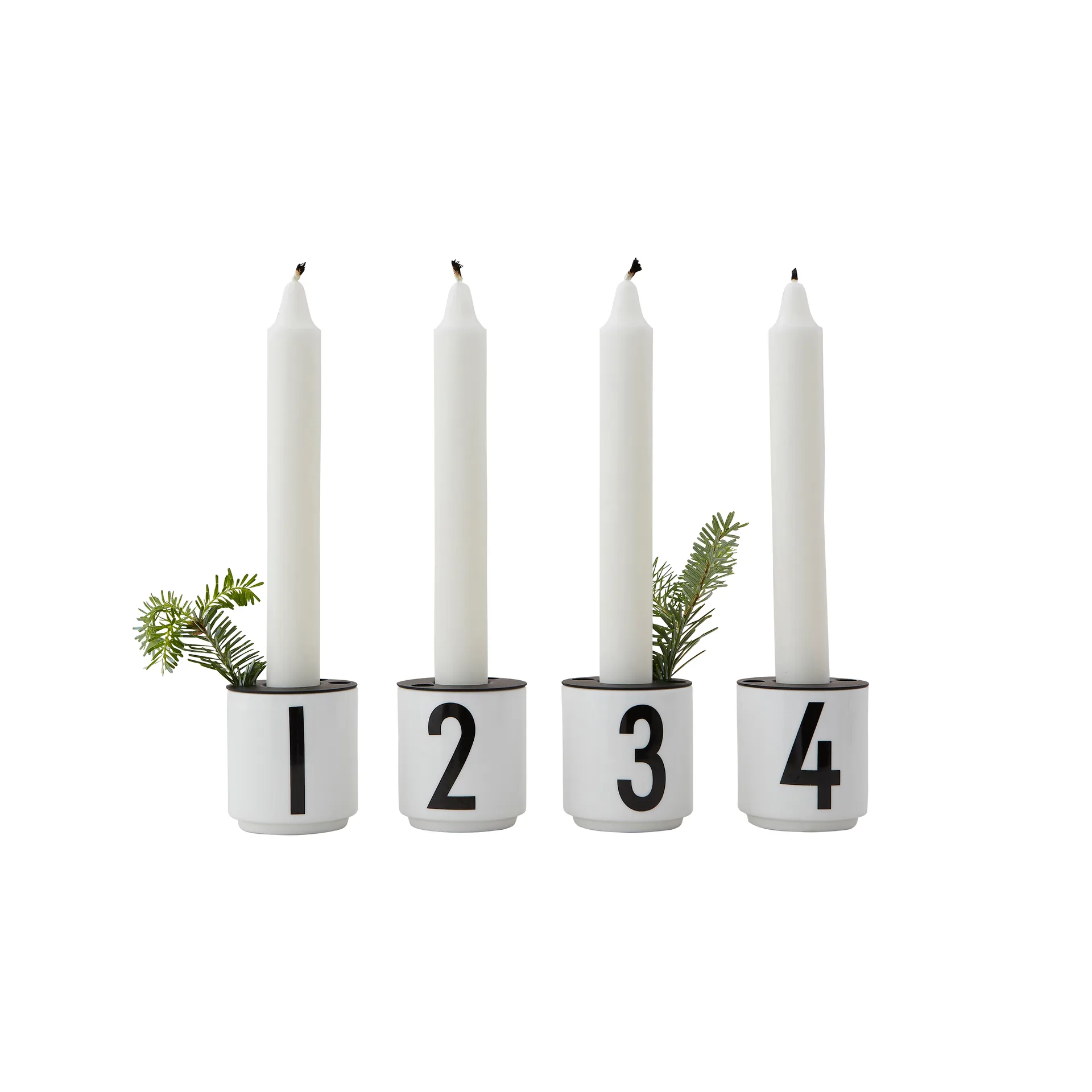 Κηροπήγιο για φλιτζάνι εσπρέσο Συσκευασία 4 τεμαχίων, μικρό Design Letters