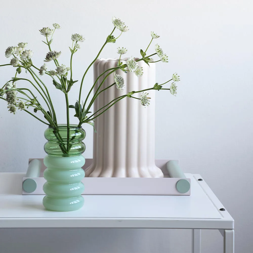 Βάζο και κηροπήγιο Bubble 2 σε 1 13,5 cm, Green Design Letters