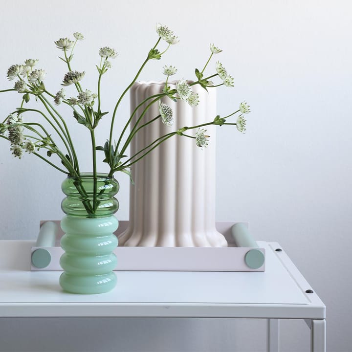 Βάζο και κηροπήγιο Bubble 2 σε 1 13,5 cm, Green Design Letters