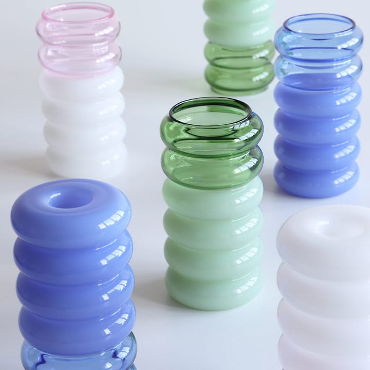 Βάζο και κηροπήγιο Bubble 2 σε 1 13,5 cm, Green Design Letters