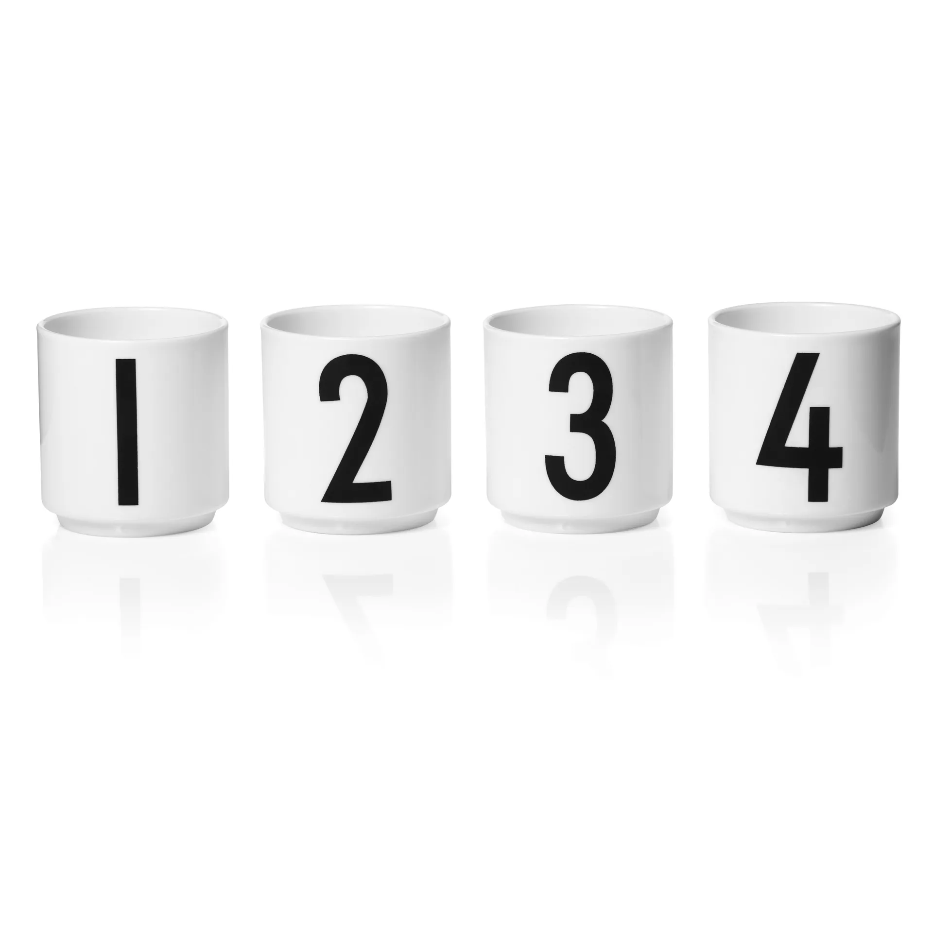 Design Letter φλιτζάνι εσπρέσο Συσκευασία 4 τεμαχίων, Λευκό Design Letters