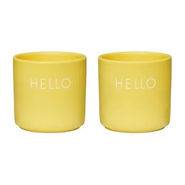 Design Letters αυγοθήκη 2 τεμαχίων - Hello-yellow - Design Letters