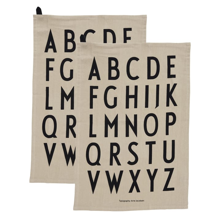 Design Letters πετσέτα κουζίνας 40x60 cm Συσκευασία 2 τεμαχίων - Μπεζ - Design Letters