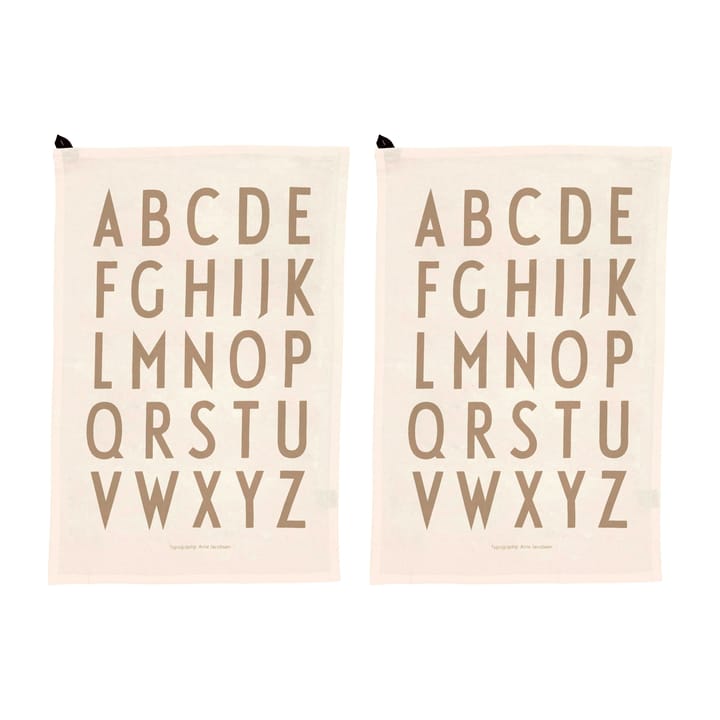 Design Letters πετσέτα κουζίνας 40x60 cm Συσκευασία 2 τεμαχίων - Υπόλευκο - Design Letters