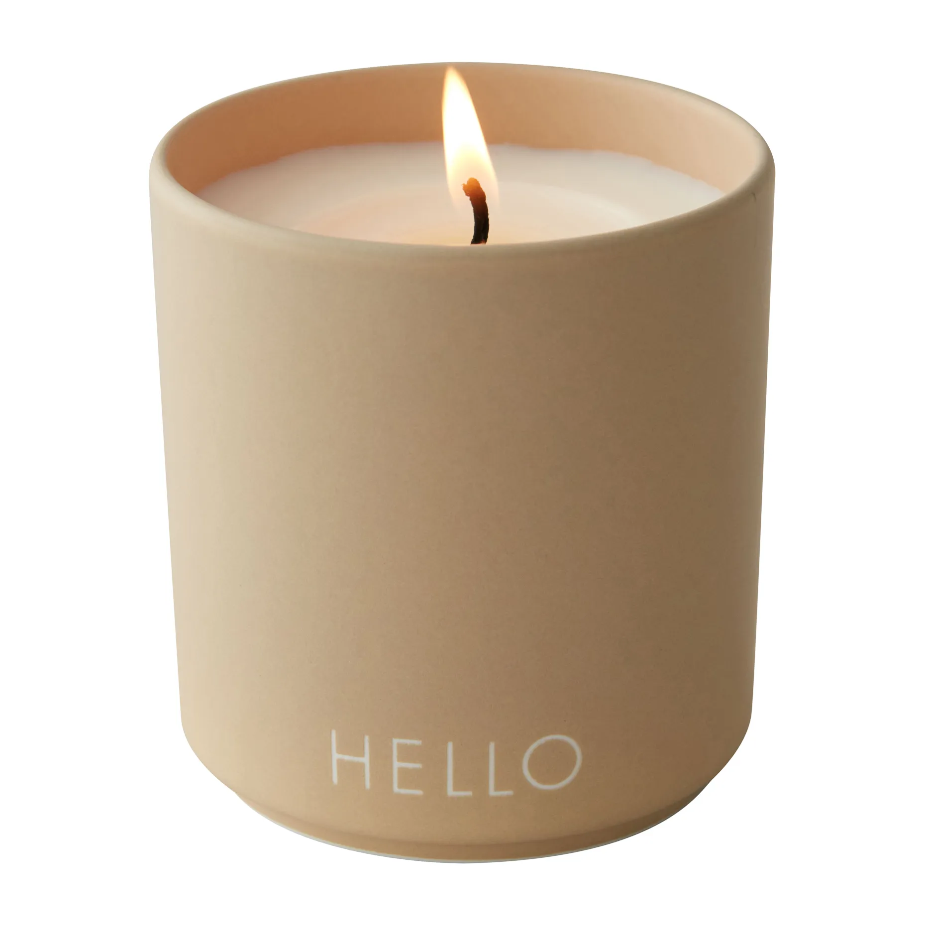 Design Letters αρωματικό κερί Ø8 cm, Hello-beige Design Letters