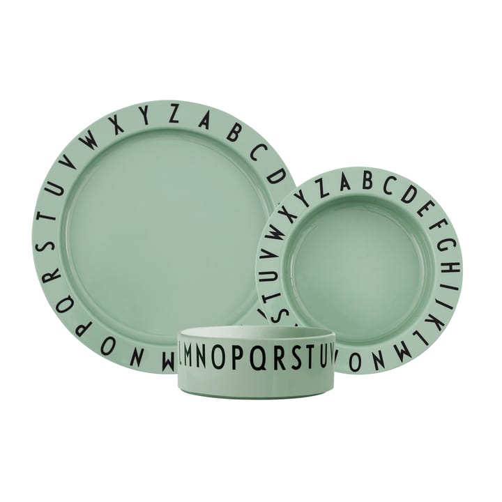 Design Letters Eat & Learn σετ πιάτων - Πράσινο - Design Letters
