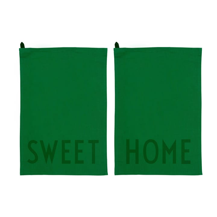 Design Letters πετσέτα κουζίνας favourite 2 τμχ. - Sweet-home-πράσινο - Design Letters