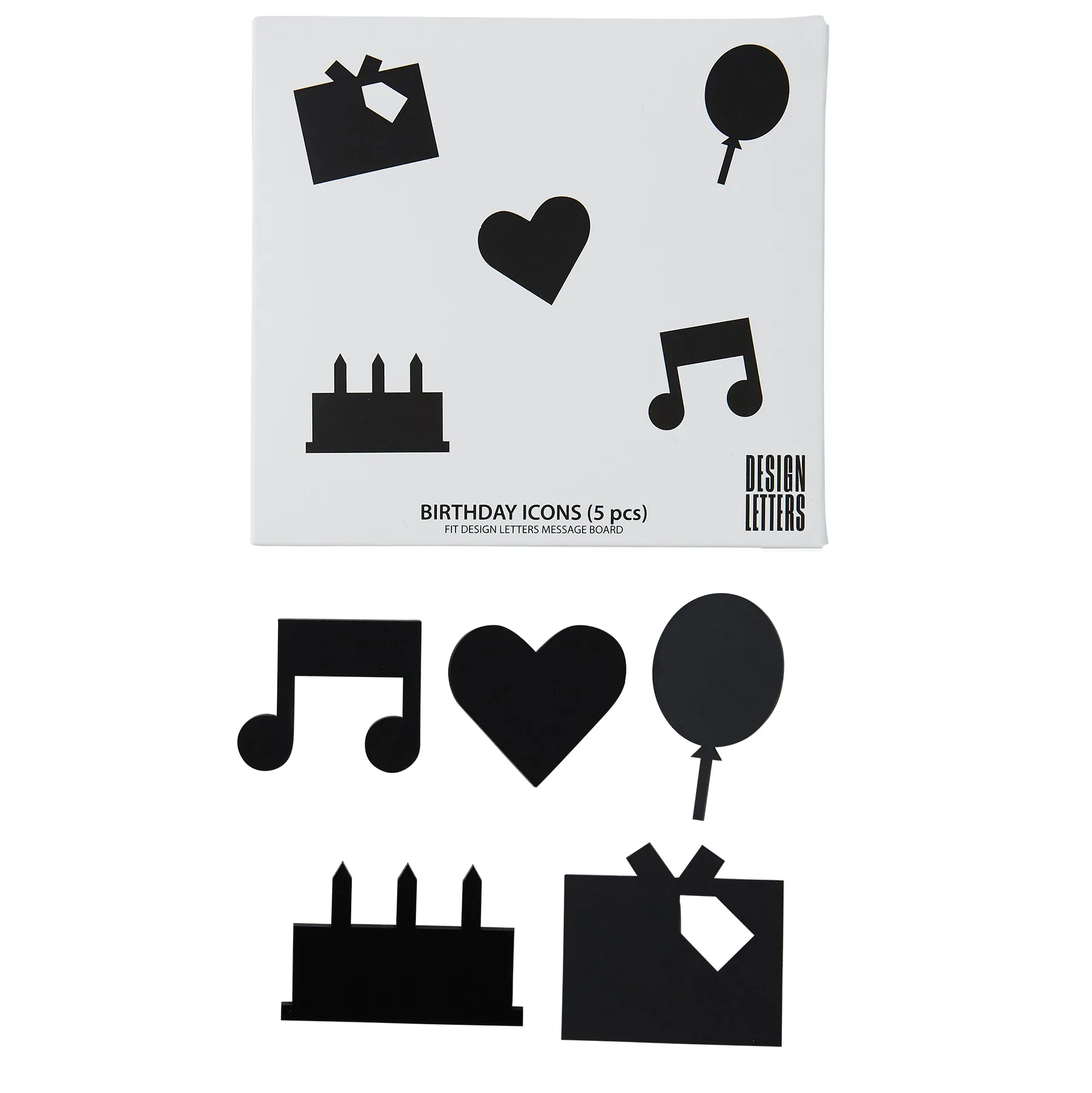 Design Letters εικονίδια Happy Birthday , Μαύρο Design Letters
