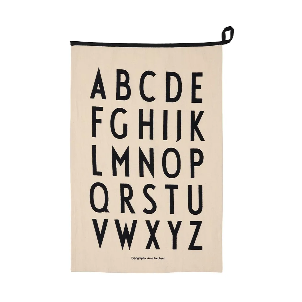 Design Letters Premium classic πετσέτα κουζίνας 50x70cm, ABC-μαύρο Design Letters
