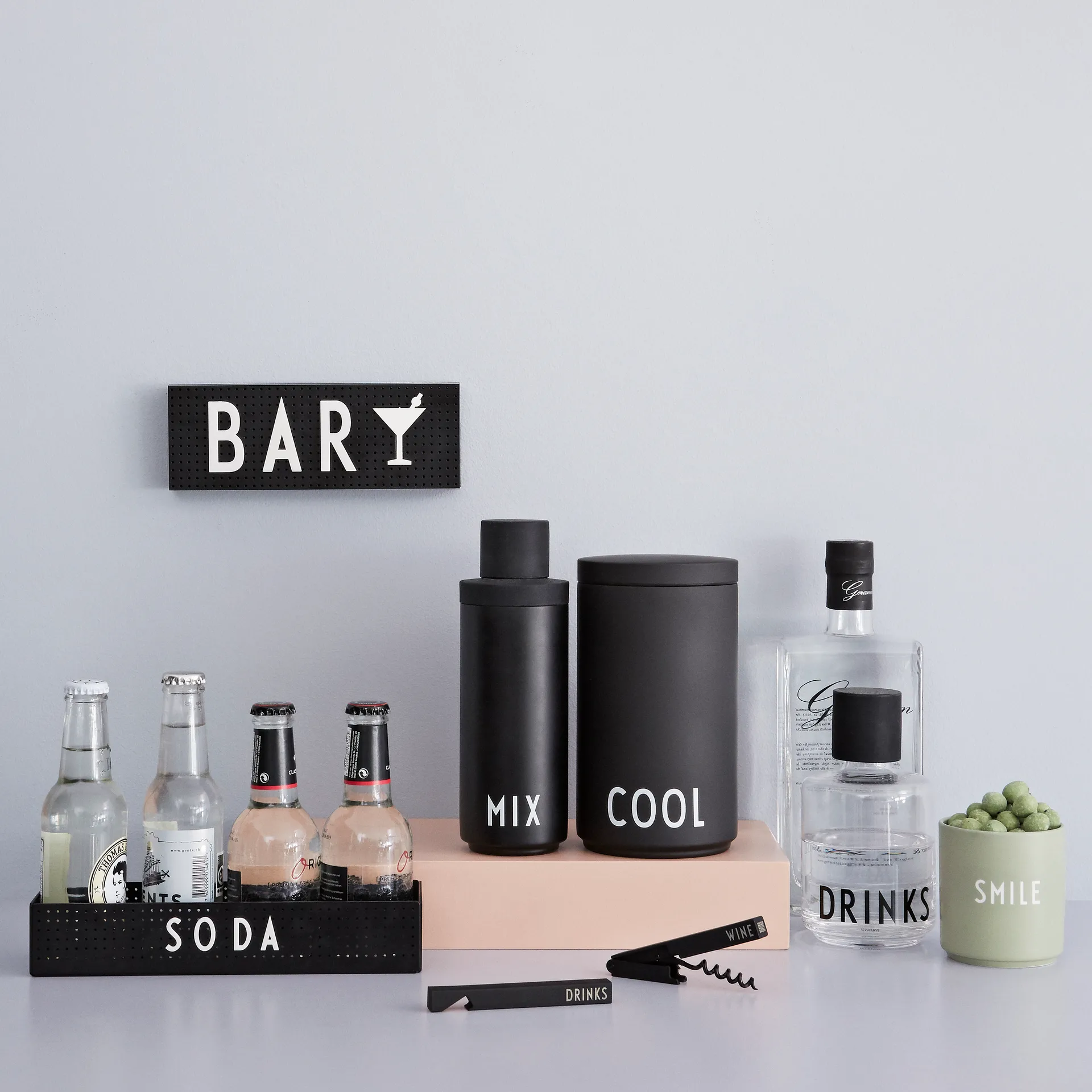 Design Letters πίνακας με γράμματα μικρός, μαύρο Design Letters