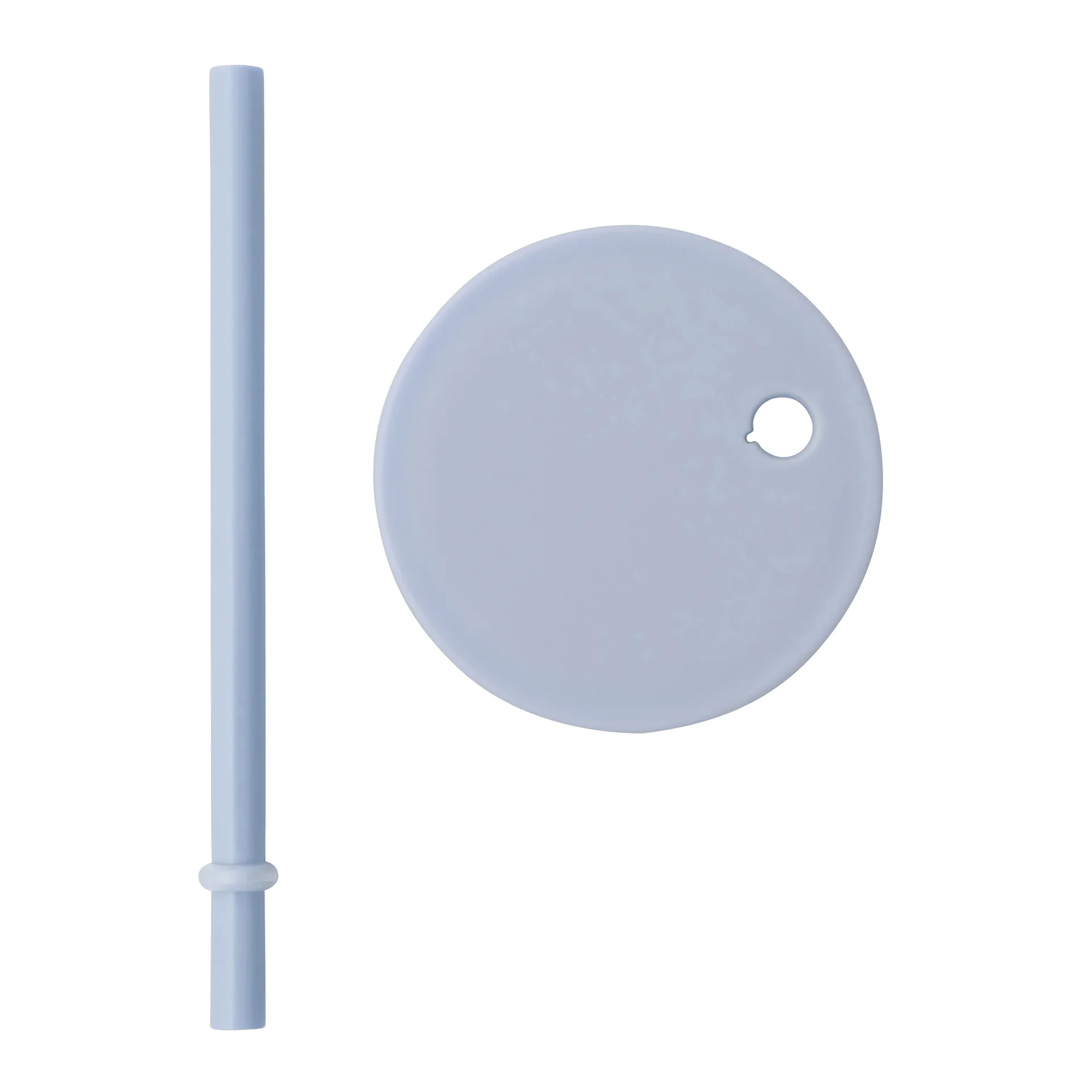 Design Letters καλαμάκι με καπάκι, γαλάζιο Design Letters