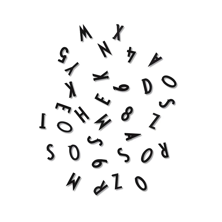 Design Letters κουτί με γράμματα, μαύρα γράμματα Design Letters