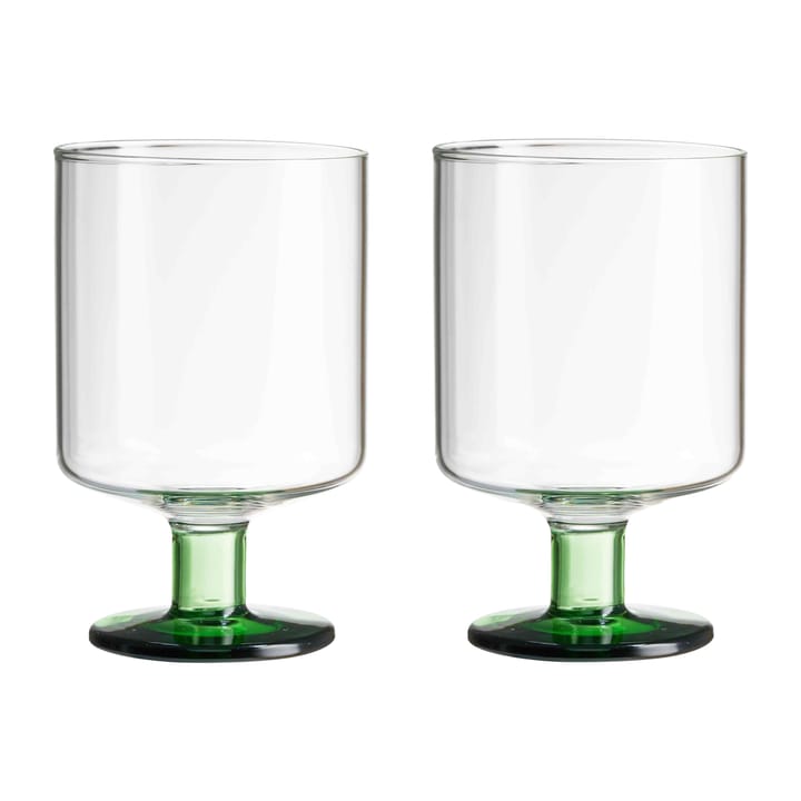 Generous ποτήρι κρασιού 30 cl 2 τεμάχια, Clear-green Design Letters
