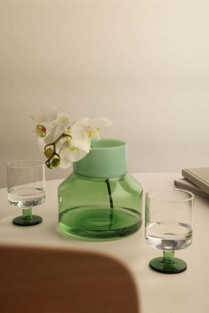 Generous ποτήρι κρασιού 30 cl 2 τεμάχια, Clear-green Design Letters