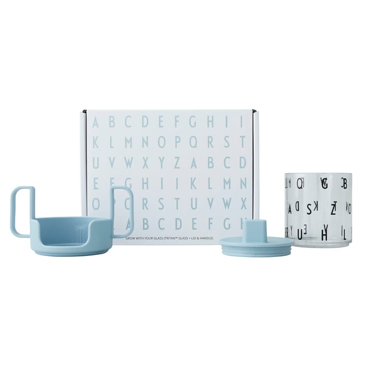 Grow with your cup, γαλάζιο Design Letters