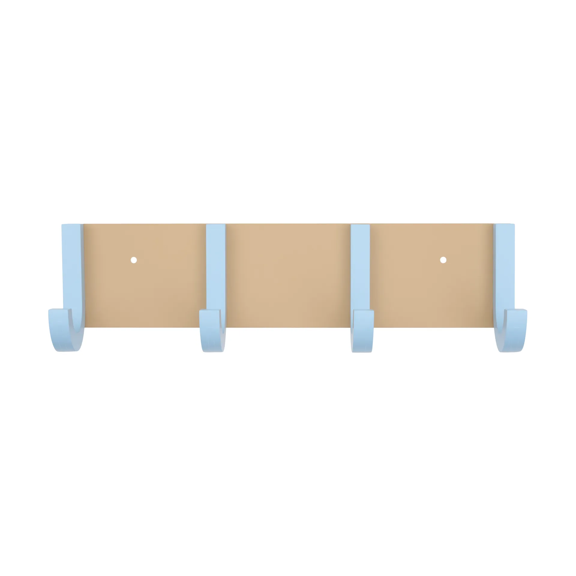 Κρεμάστρα Jay 4 γάντζους για ρούχα, Beige-light blue Design Letters