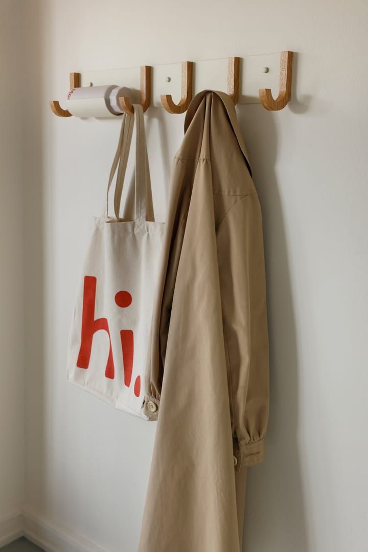 Κρεμάστρα Jay 5 γάντζους για ρούχα, Creamweiss-ek Design Letters