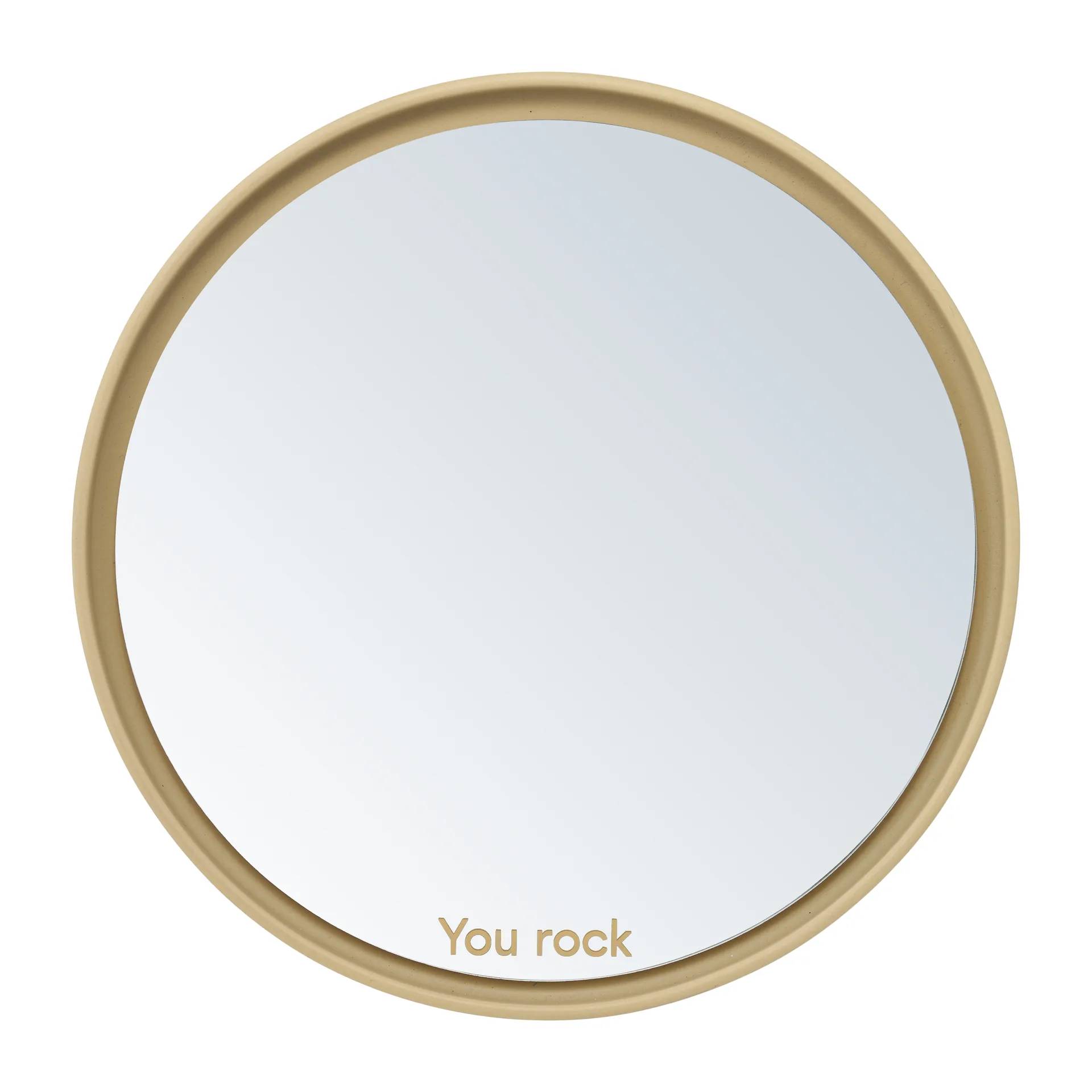 Mirror Καθρέφτης επιτραπέζιος καθρέφτης Ø21 cm, Beige Design Letters