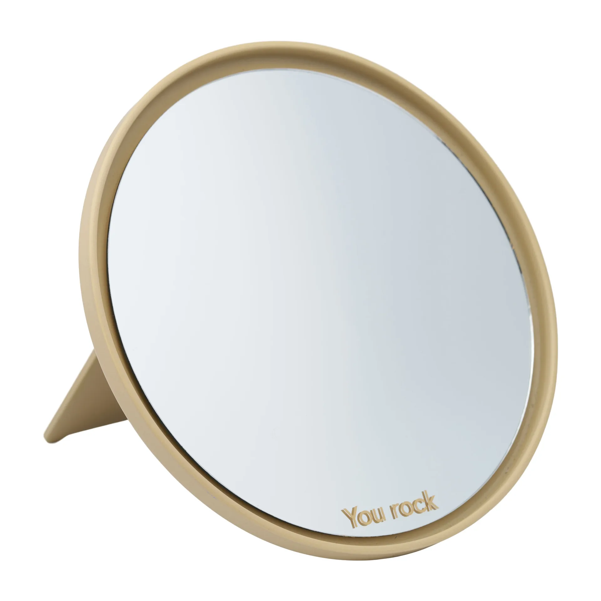 Mirror Καθρέφτης επιτραπέζιος καθρέφτης Ø21 cm, Beige Design Letters