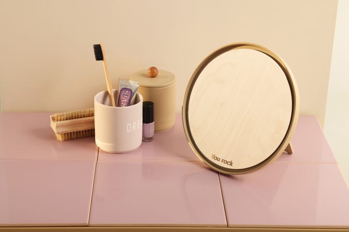 Mirror Καθρέφτης επιτραπέζιος καθρέφτης Ø21 cm - Beige - Design Letters