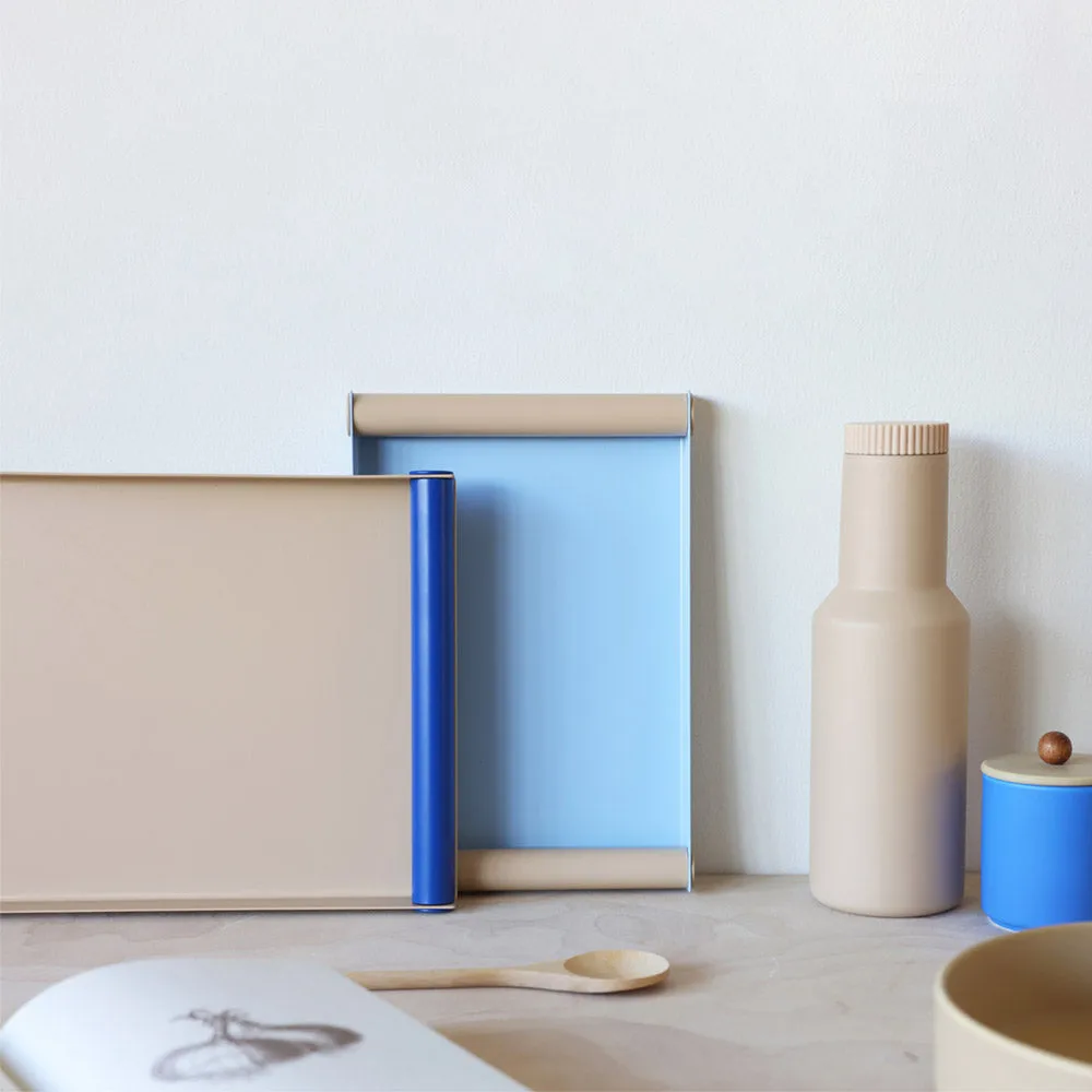 Ray Δίσκος σερβιρίσματος μεγάλος, Beige-blue Design Letters