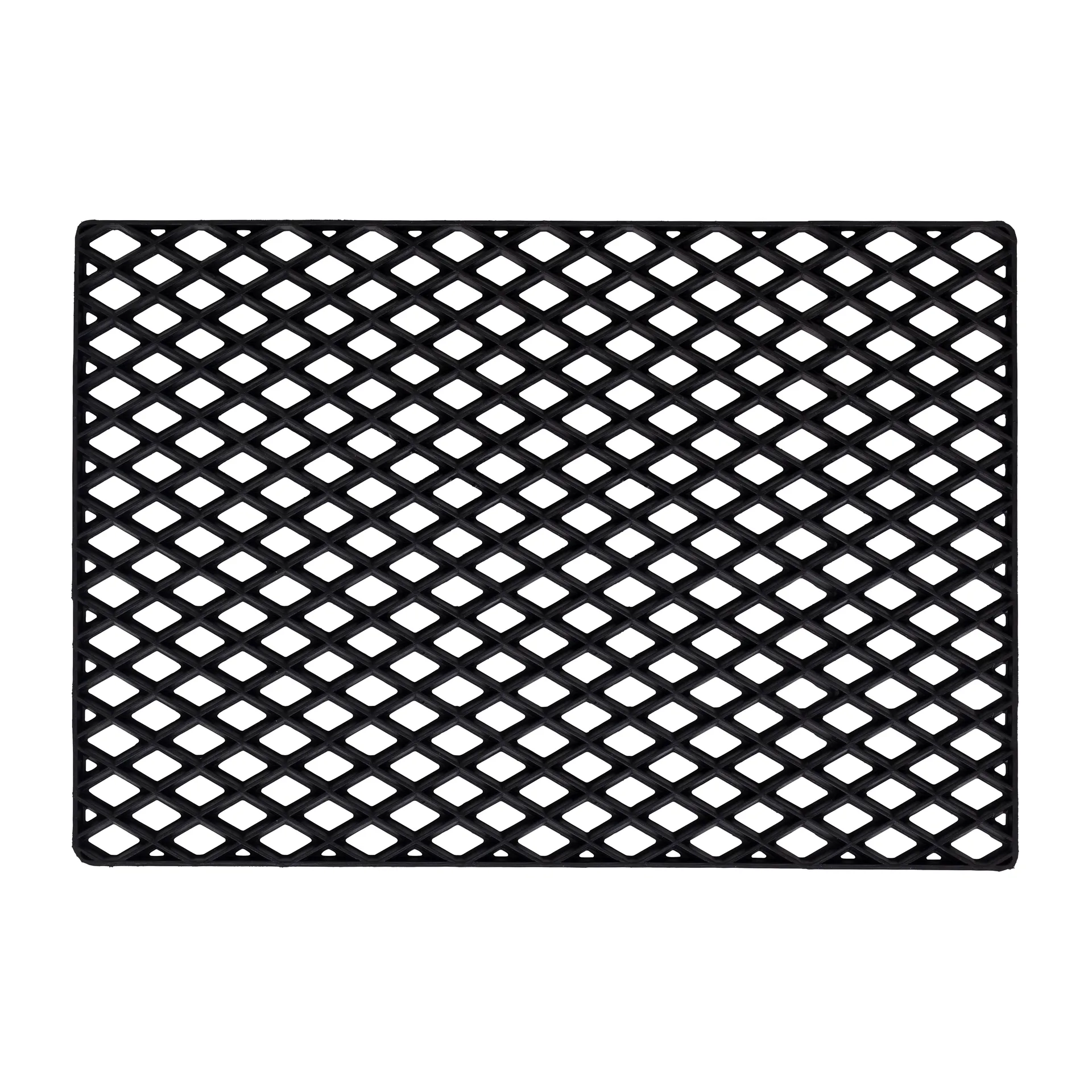 Χαλάκι πόρτας Black grid, 60x90 cm Dixie