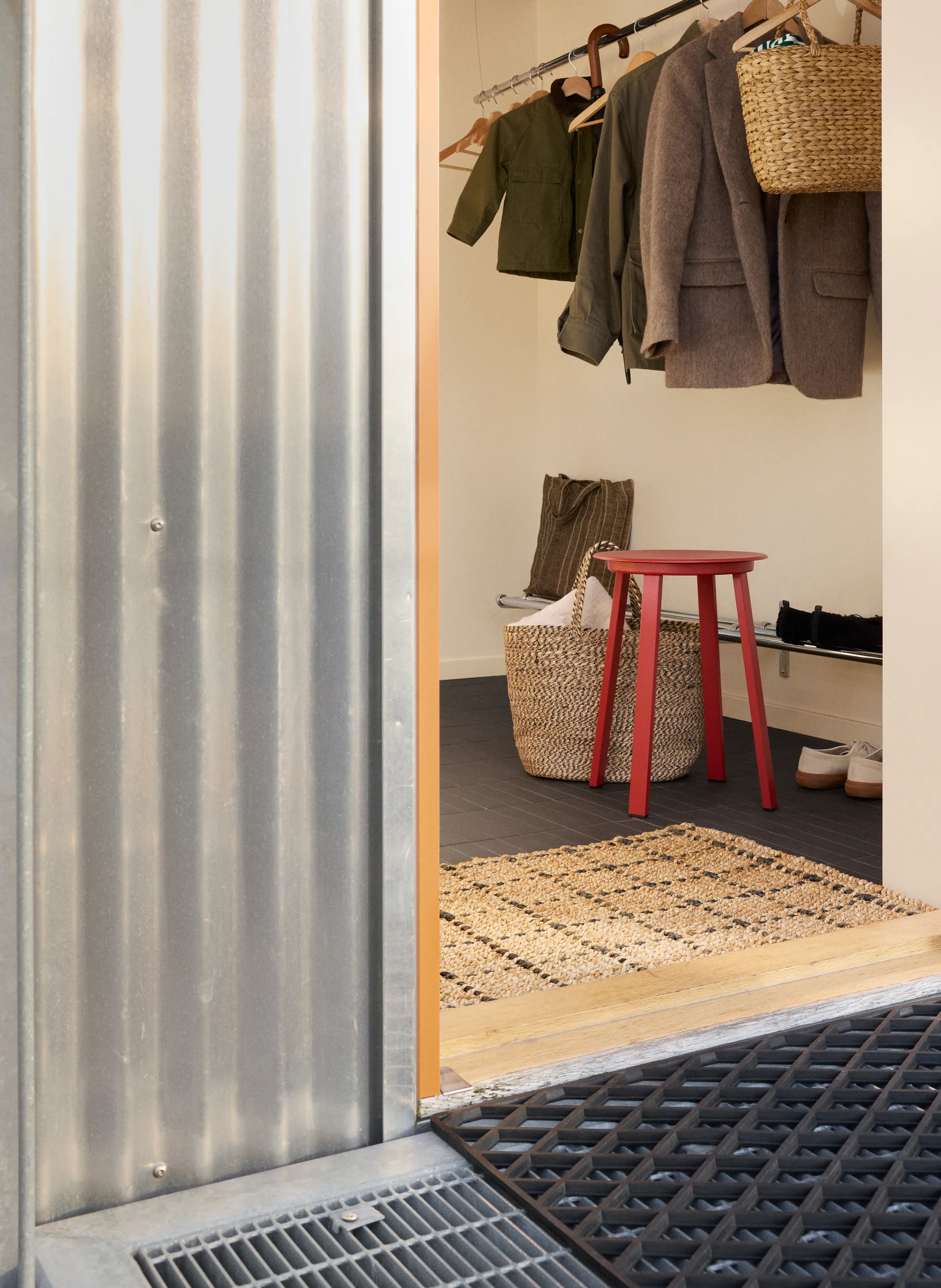 Χαλάκι πόρτας Black grid, 60x90 cm Dixie