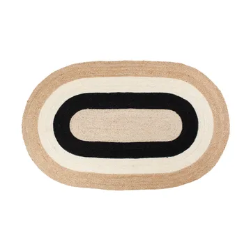 Χαλί γιούτας ριγέ οβάλ Elin 92 x 150 εκ. - Black - Dixie