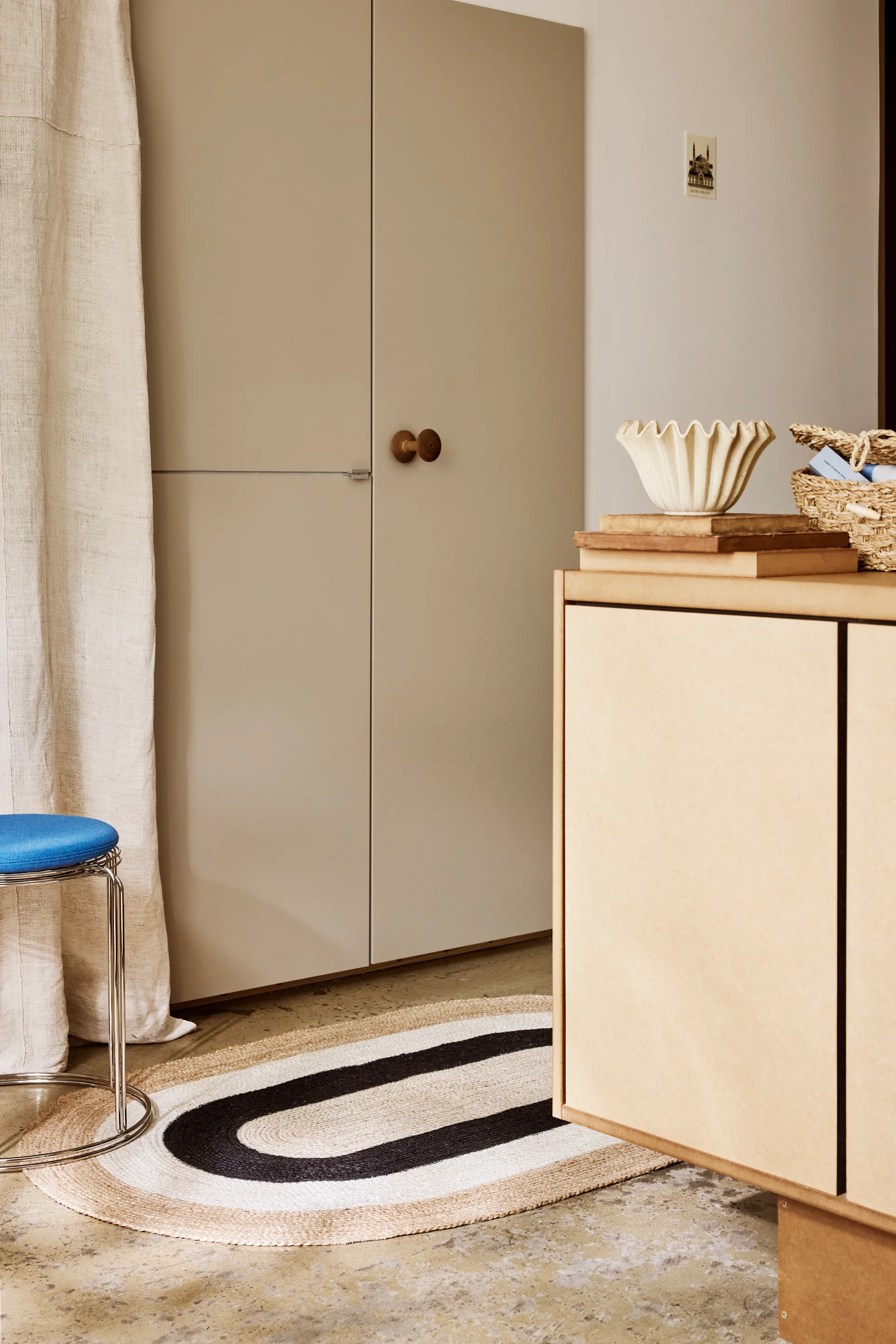 Χαλί γιούτας ριγέ οβάλ Elin 92 x 150 εκ., Black Dixie