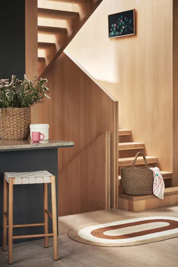 Χαλί γιούτας ριγέ οβάλ Elin 92 x 150 εκ. - Τούβλο - Dixie