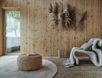 Ella jute χαλί Ø150 cm - λευκό-φυσικό - Dixie