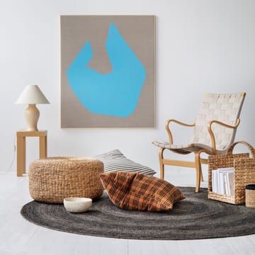 Ella jute χαλί Ø150 cm - μαύρο-φυσικό - Dixie