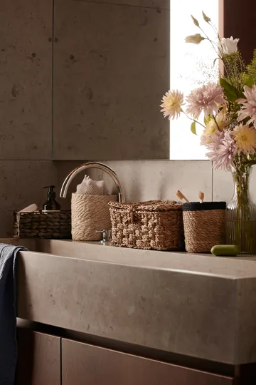 Emil καλάθι αποθήκευσης Συσκευασία 3 τεμαχίων - φυσικό-μαύρο - Dixie