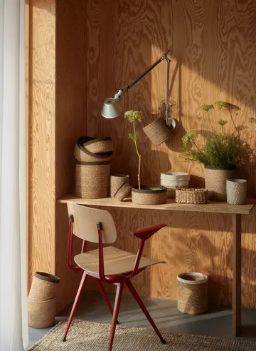 Emil καλάθι αποθήκευσης Συσκευασία 3 τεμαχίων - Φυσικό-καφέ - Dixie