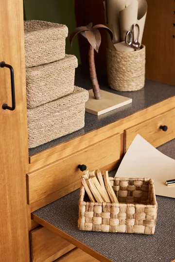 Emil τετράγωνο καλάθι με καπάκι 3 τεμ. - Natural - Dixie