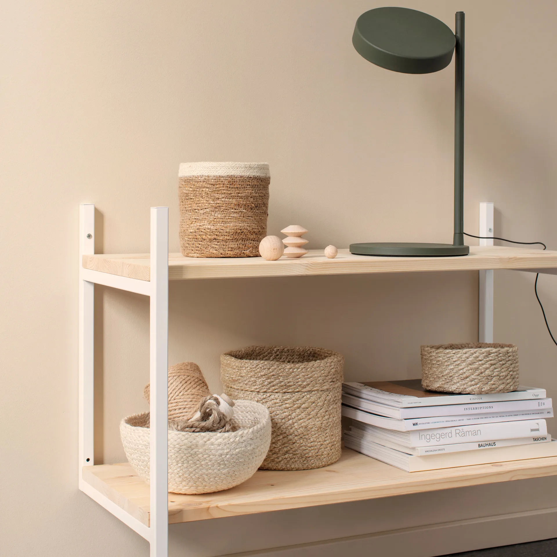 Emil καλάθι αποθήκευσης Συσκευασία 3 τεμαχίων, φυσικό λευκό Dixie