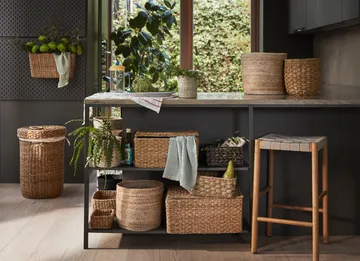 Αποθηκευτικό κουτί, με καπάκι Esther 3 τεμ. - Φυσικό - Dixie