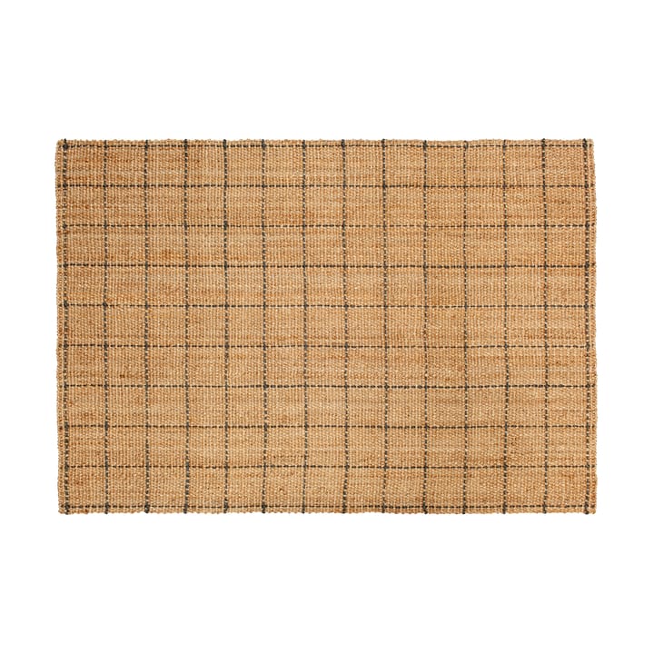 Χαλί από γιούτα καρό Freja 160 x 230 εκ., Φυσικό-σκούρο γκρι Dixie