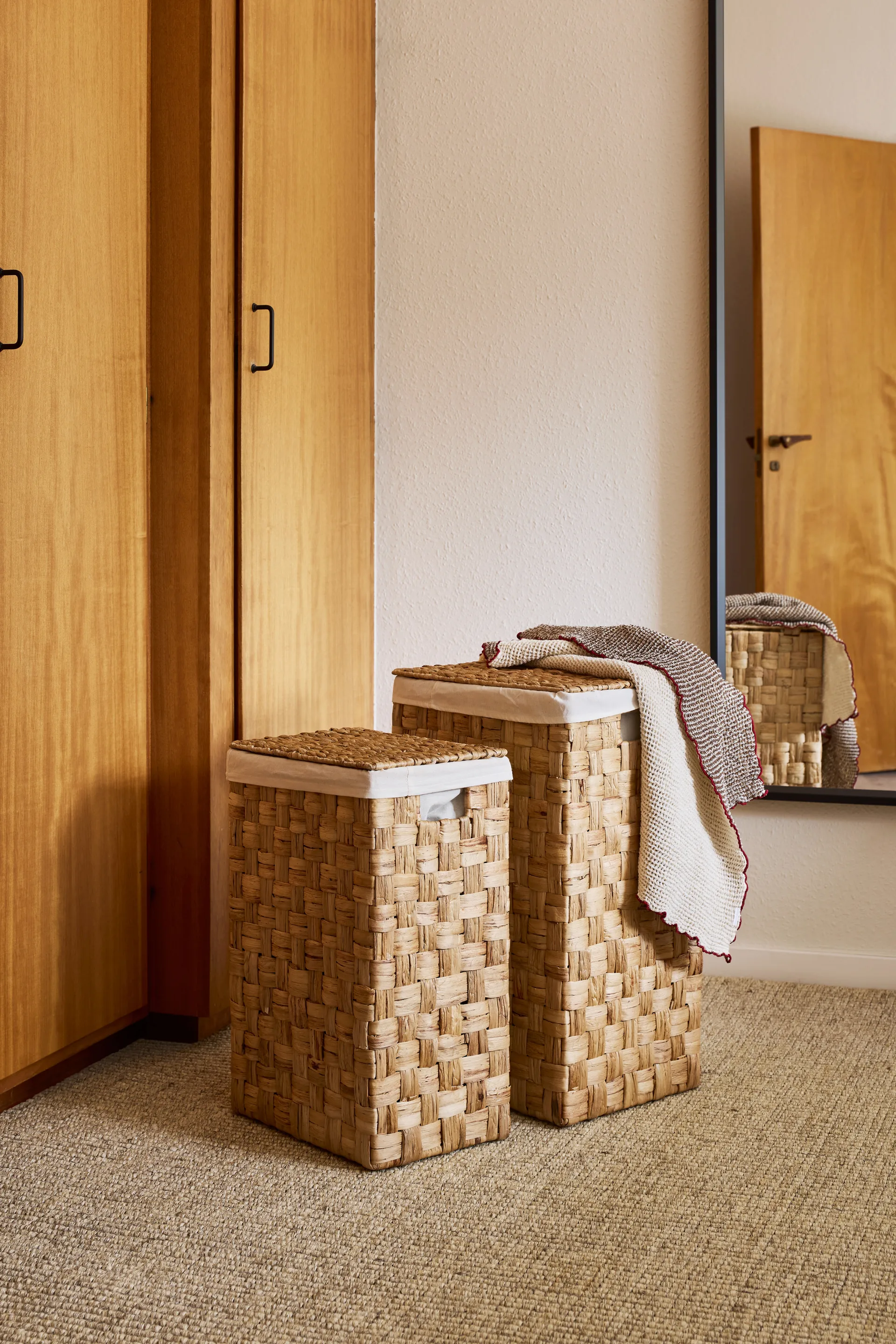 Lily καλάθι για ρούχα ορθογώνιο 2 τεμ., Natural Dixie