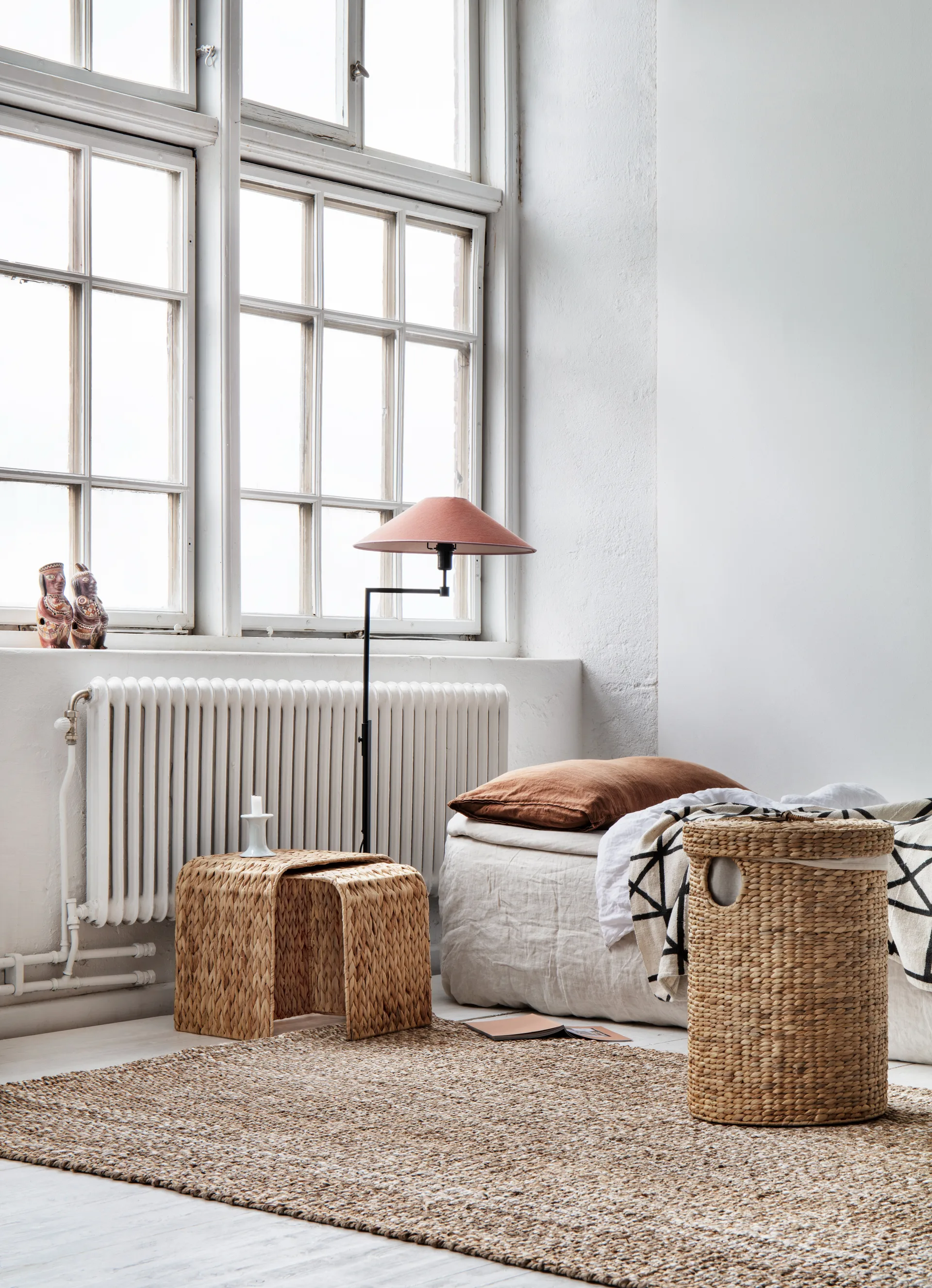 Lily καλάθι για άπλυτα στρογγυλό 2 τεμάχια, Natural Dixie