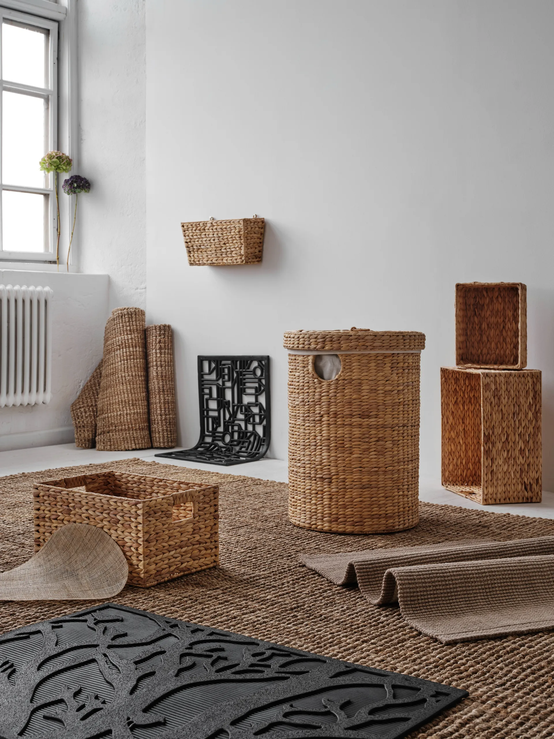 Lily καλάθι για άπλυτα στρογγυλό 2 τεμάχια, Natural Dixie