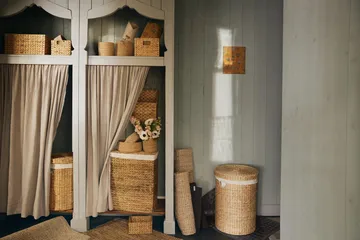 Lily καλάθι για άπλυτα στρογγυλό 2 τεμάχια - Natural - Dixie