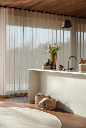 Sisal στρογγυλό χαλί γκρι μπεζ - Ø 250 cm - Dixie